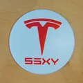 Đế lót ly Tesla S3XY với logo đặc trưng - Thumbnail 1