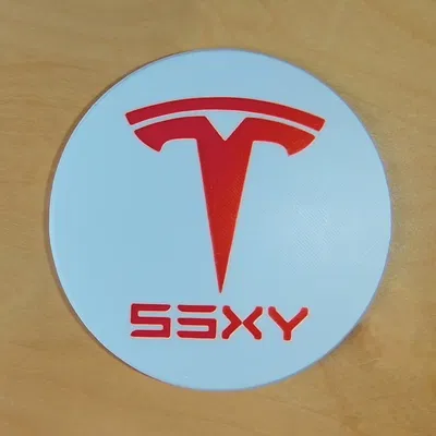 Đế lót ly Tesla S3XY với logo đặc trưng