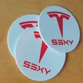 Đế lót ly Tesla S3XY với logo đặc trưng - Thumbnail 2