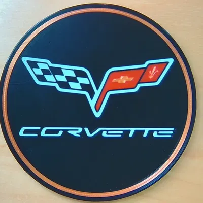 Đế lót ly với logo Corvette C6 (2005 - 2013)