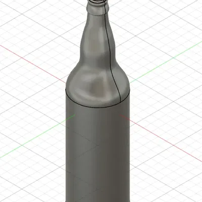 Mô hình chai bia chi tiết cho máy in 3D