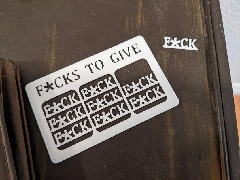 Thẻ ví 'F*CKS TO GIVE' với 9 F*CK để tặng - Image 2