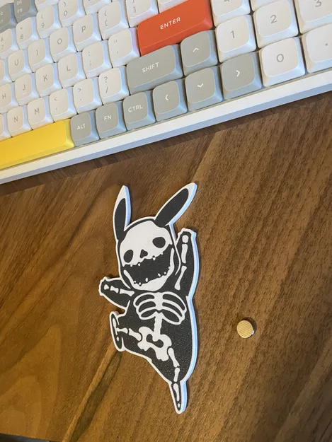 Nam châm Pikachu bộ xương (Hai màu) - Image 1