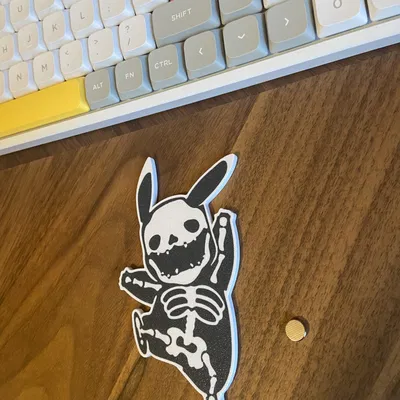 Nam châm Pikachu bộ xương (Hai màu)