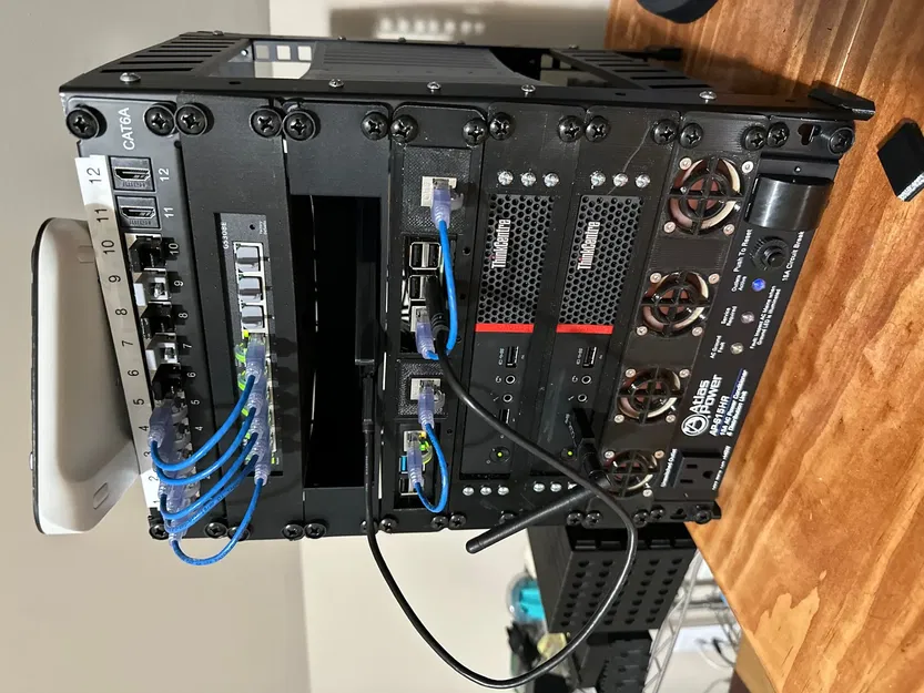 Dự án máy chủ gia đình 10 inch với giá đỡ và thiết kế tùy... - Image 1