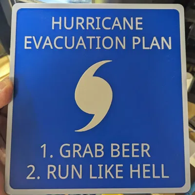 Biển hiệu bia cho việc sơ tán bão tại Florida