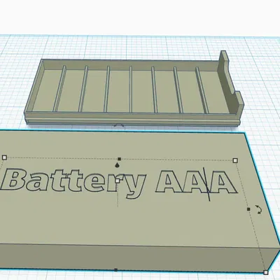 Hộp pin AAA nhỏ với ray trượt chứa 8 viên