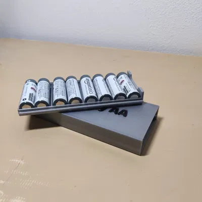 Hộp pin AA trượt với ray giữ pin