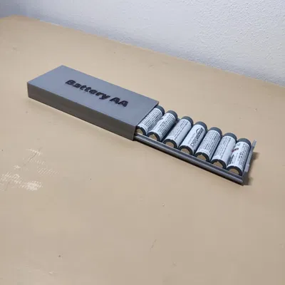 Hộp pin AA trượt với ray giữ pin