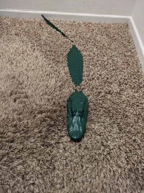 Cá sấu thảm cỏ vui nhộn để in 3D - Image 2