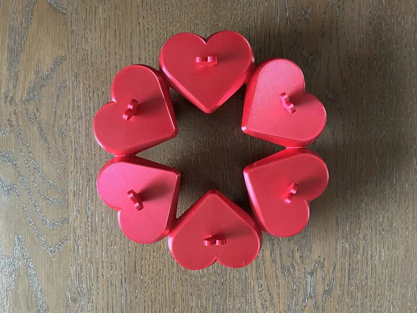 Bình chứa trái tim có nắp - họa tiết ngôi sao - Image 1