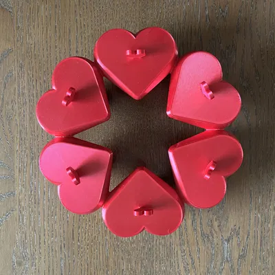 Bình chứa trái tim có nắp - họa tiết ngôi sao