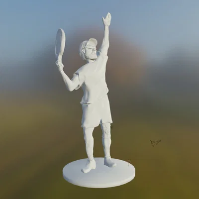 Cúp tennis in hình cha tôi yêu thích môn thể thao này