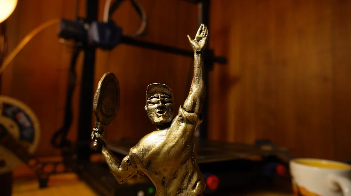 Cúp tennis in hình cha tôi yêu thích môn thể thao này - Image 2