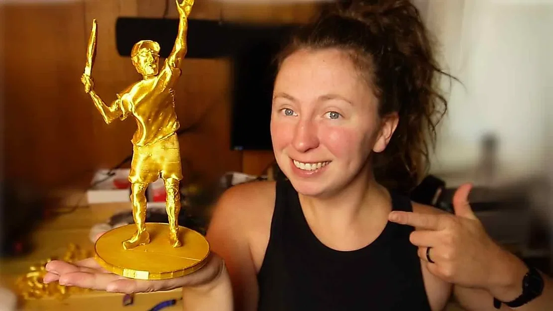 Cúp tennis in hình cha tôi yêu thích môn thể thao này - Image 3