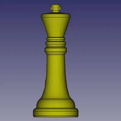 Nhân vật vua trong cờ vua - mô hình 3D chi tiết