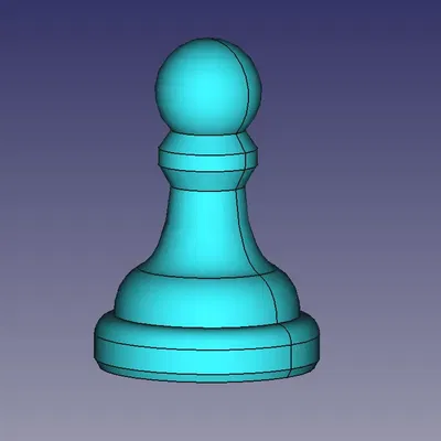 Nhân vật cờ vua - quân tốt in 3D