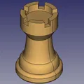 Tượng cờ vua - quân xe in 3D - Thumbnail 1
