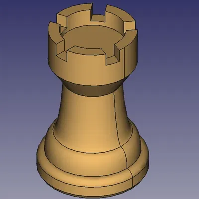 Tượng cờ vua - quân xe in 3D