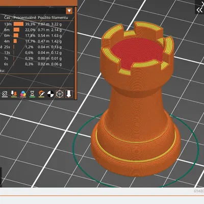 Tượng cờ vua - quân xe in 3D