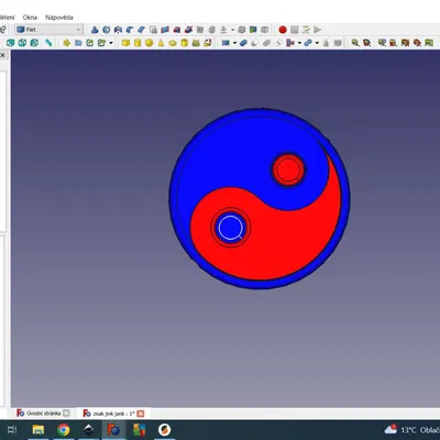 Kim châm cứu có biểu tượng Yin Yang, thiết kế lắp ghép