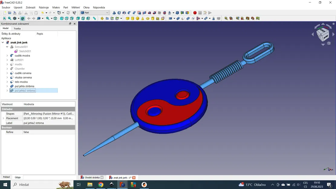 Kim châm cứu có biểu tượng Yin Yang, thiết kế lắp ghép - Image 5