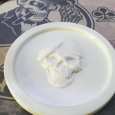 Đế lót cốc cà phê hình đầu lâu chiến binh