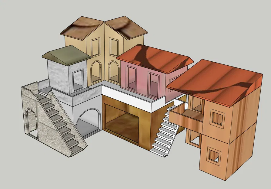 Mô hình nhà cho máng cỏ GT 26 thiết kế bằng SKETCHUP - Image 1