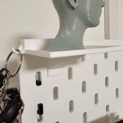 Giá đỡ SKADIS có viền và móc treo chìa khóa