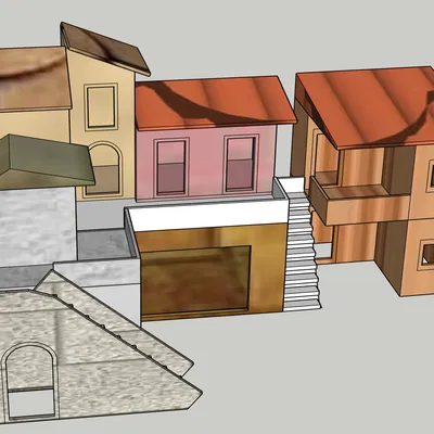 Mô hình nhà cho máng cỏ GT 26 thiết kế bằng SKETCHUP