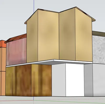 Mô hình nhà cho máng cỏ GT 26 thiết kế bằng SKETCHUP