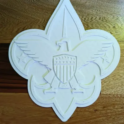 Biểu tượng Boy Scouts of America 3D với 5 lớp chi tiết