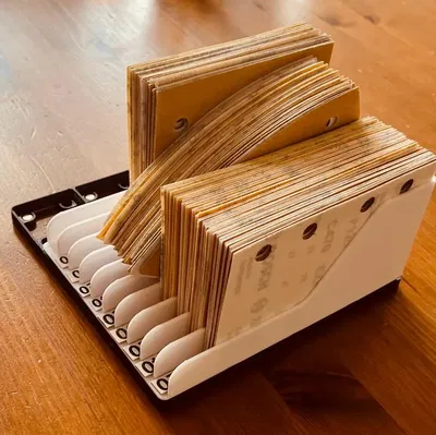 Mô-đun phân loại giấy nhám Gridfinity với 10 khe chứa