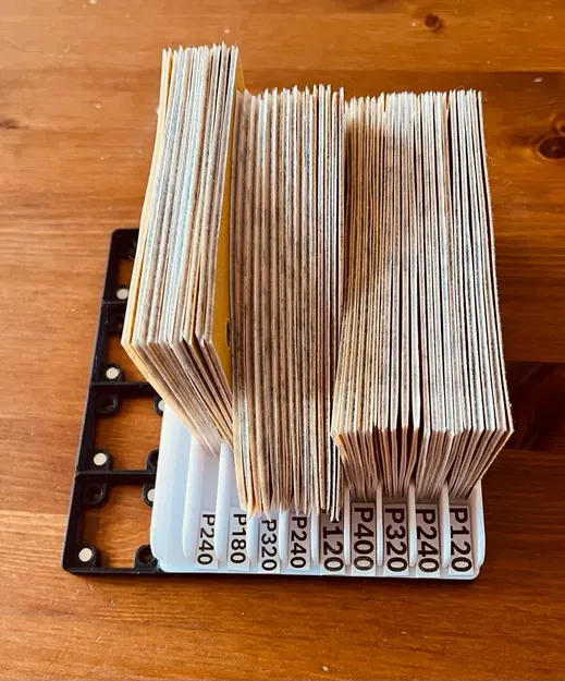 Mô-đun phân loại giấy nhám Gridfinity với 10 khe chứa - Image 2