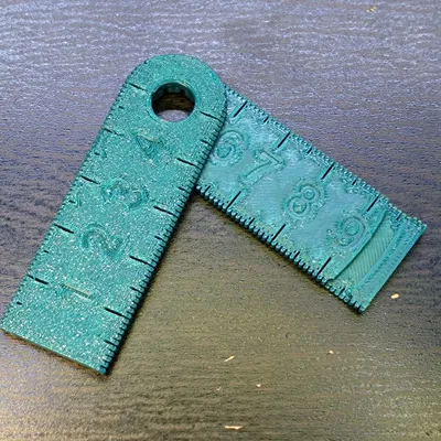 Thước kẻ gập 10cm cho móc chìa khóa