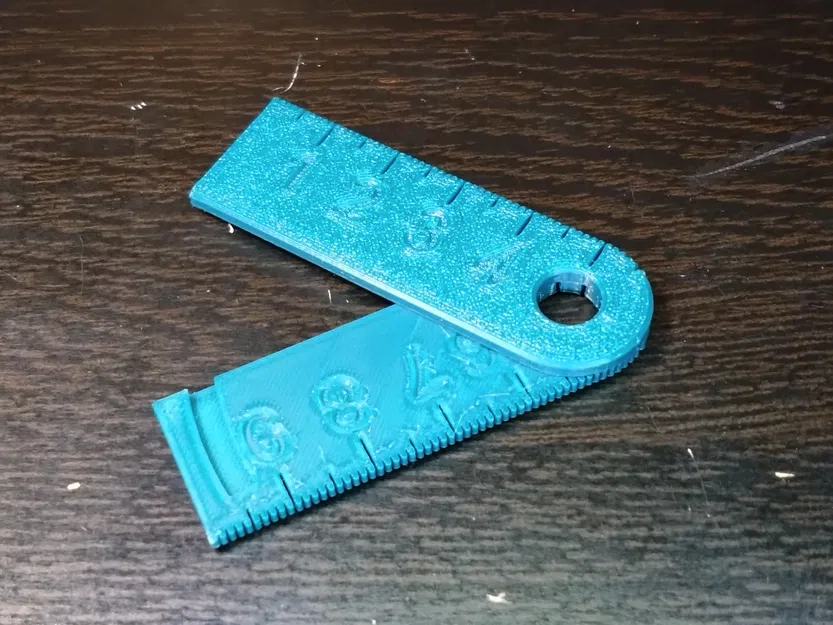 Thước kẻ gập 10cm cho móc chìa khóa - Image 5