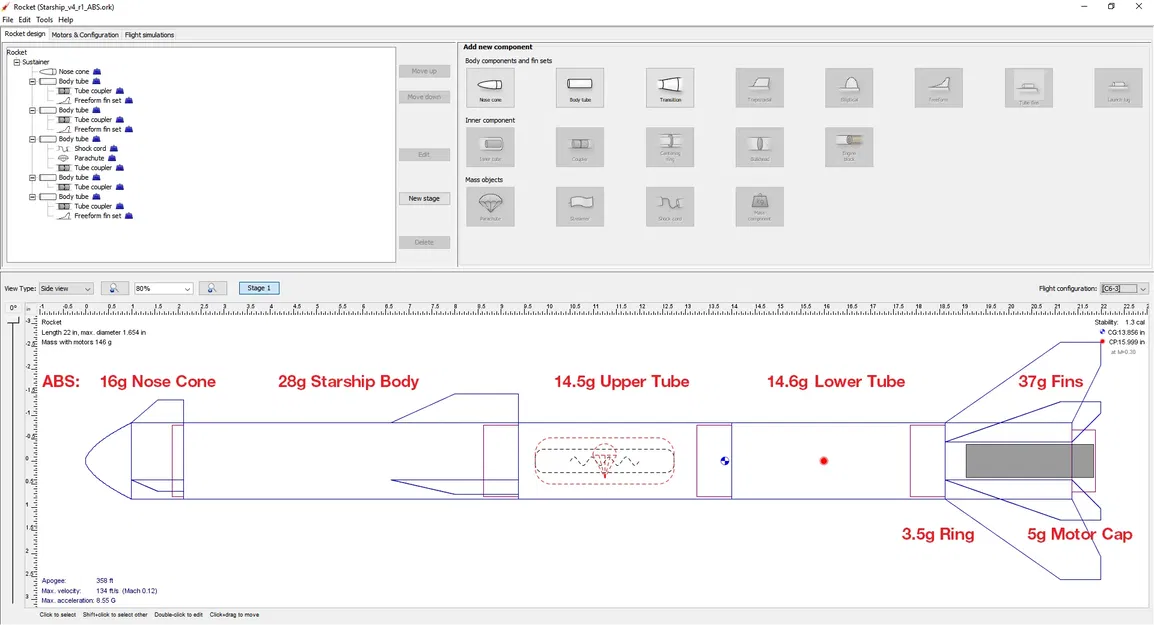 Tên lửa mô hình phong cách Starship v2 - Image 3