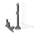 Tên lửa mô hình phong cách Starship v2 - Thumbnail 4
