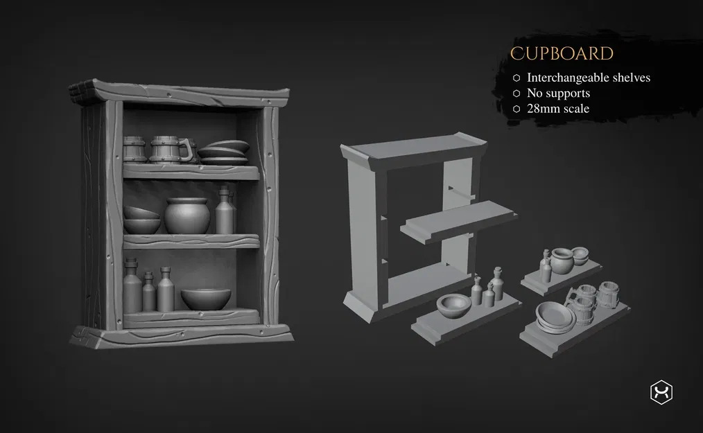 Giá sách và tủ đựng đồ cho trò chơi bàn - Image 1