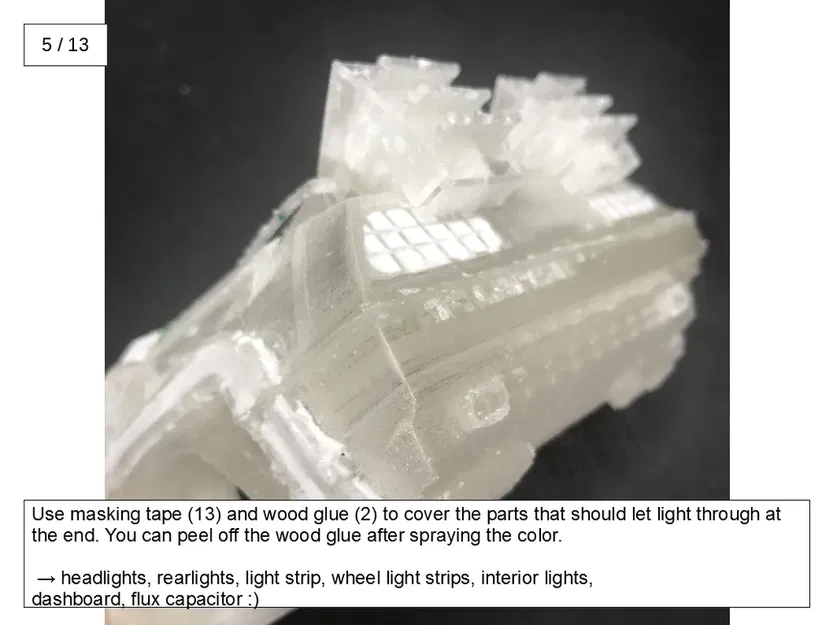 Xe DeLorean thời gian DIY với đèn LED - Image 9