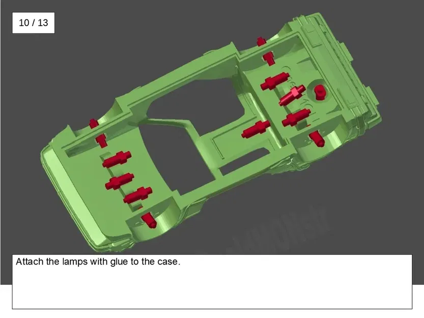Xe DeLorean thời gian DIY với đèn LED - Image 14
