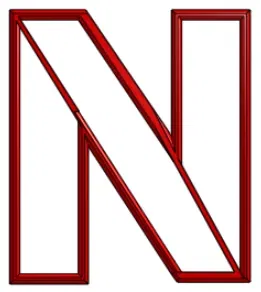 Biểu tượng Netflix 3D cao 0.3cm - Image 1