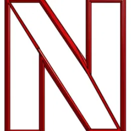 Biểu tượng Netflix 3D cao 0.3cm