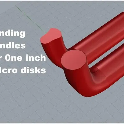 Cán cầm cho đĩa chà nhám velcro một inch