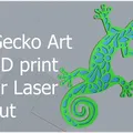 Nghệ thuật sân vườn Gecko cắt laser hoặc in 3D - Thumbnail 1