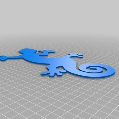 Nghệ thuật sân vườn Gecko cắt laser hoặc in 3D