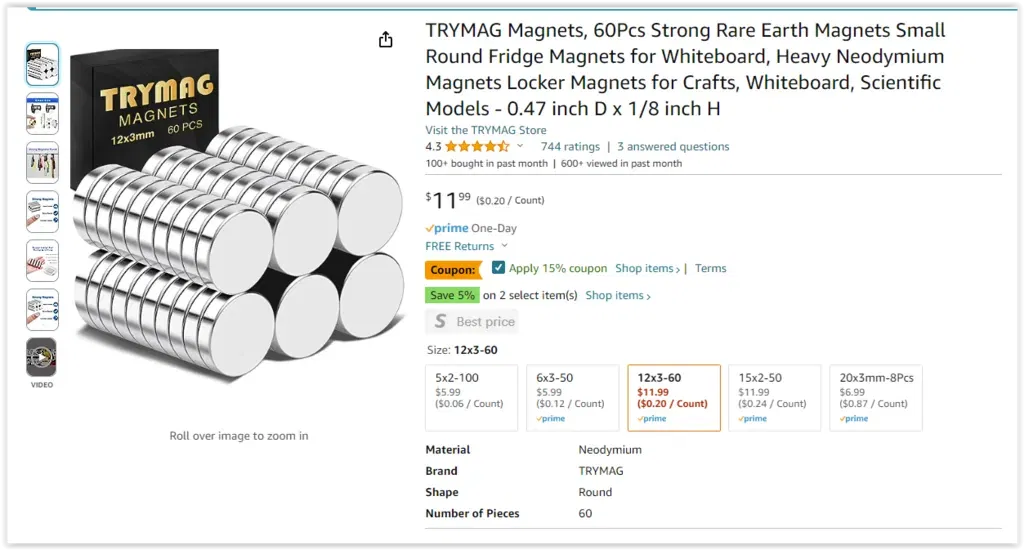 Giá đỡ từ tính cho bàn tổ ong trên máy khắc laser - Image 4