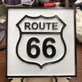 Đế ly Route 66 in 3D hoặc cắt laser - Thumbnail 2