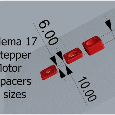 Cách lắp đặt khoảng cách động cơ bước NEMA 17 6, 10 và 22 mm