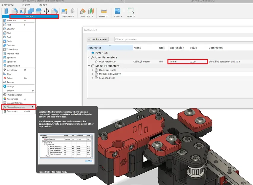 Mô hình điều chỉnh dây umbilical cho máy in Voron V2.4 - Image 3